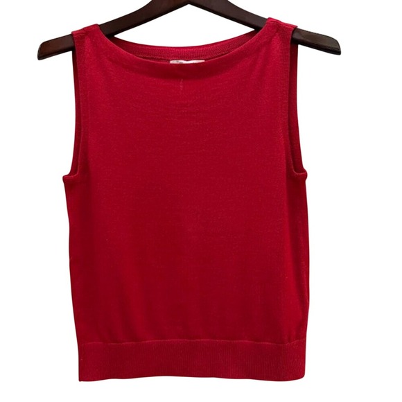 Madewell Tops - Madewell Merino Wool Knit Sweater Tank – Red – NWT – Size S *small imperfection*